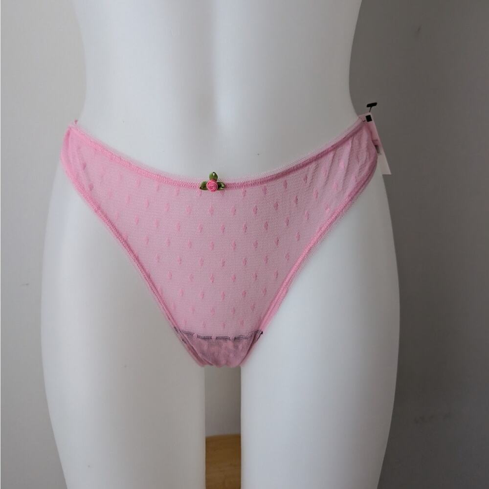 nwt betsey johnson vintage y2k helenca dot thong